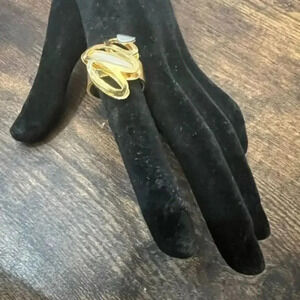 CHRISTOPHE POLY HANDMADE RING in Gold Tone Color